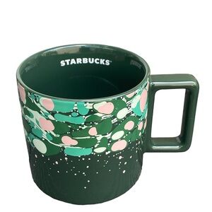 Starbucks Venetian Marble Forest green 12 oz mug 2022